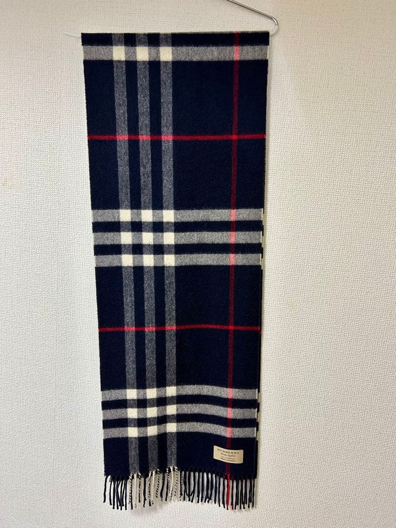 バーバリー カシミヤマフラー