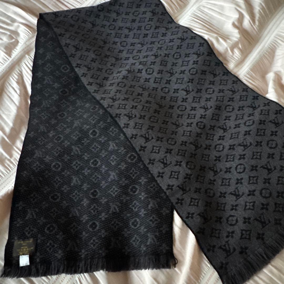 ルイヴィトン マフラー モノグラム クラシック アントラシット ダークグレー