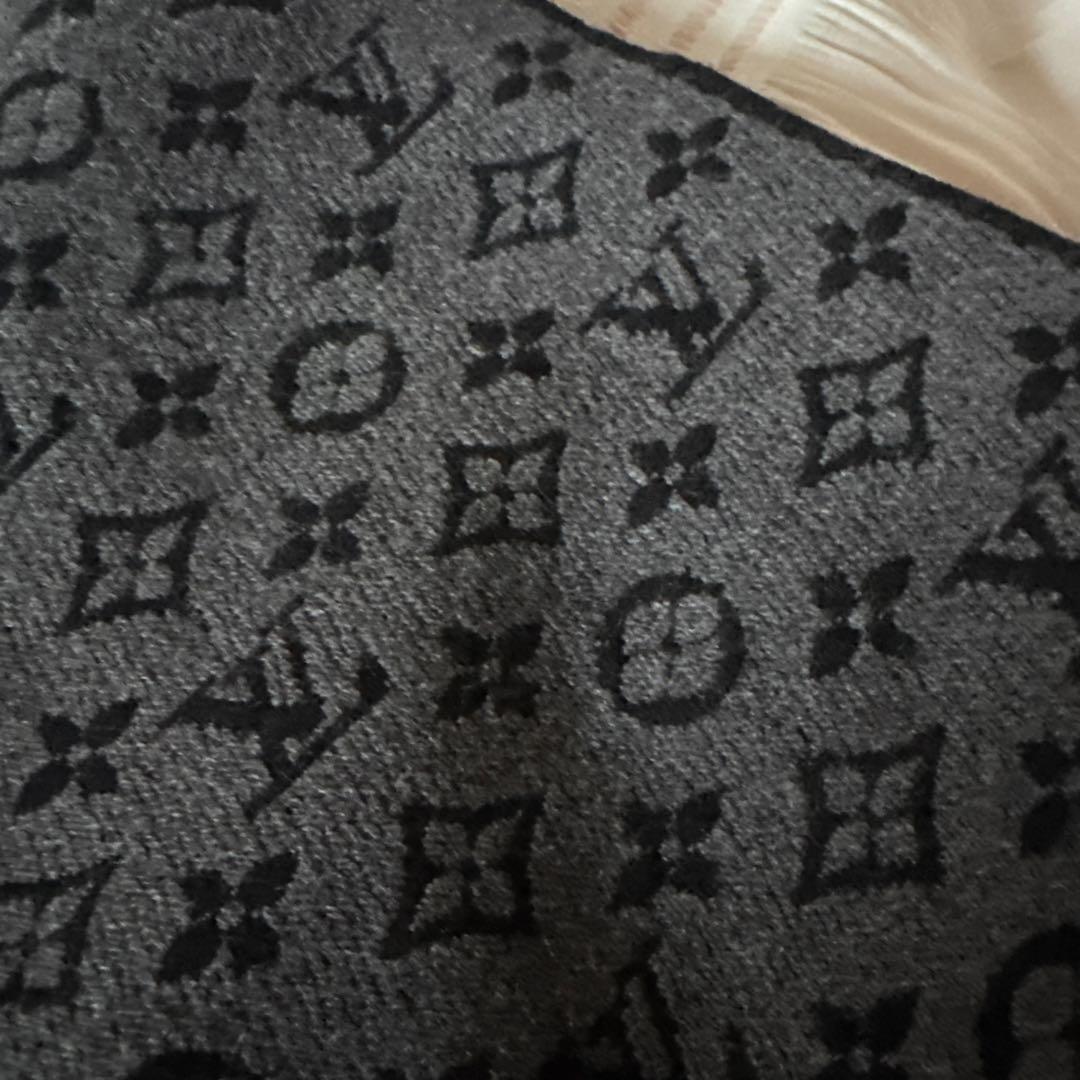 ルイヴィトン マフラー モノグラム クラシック アントラシット ダークグレー