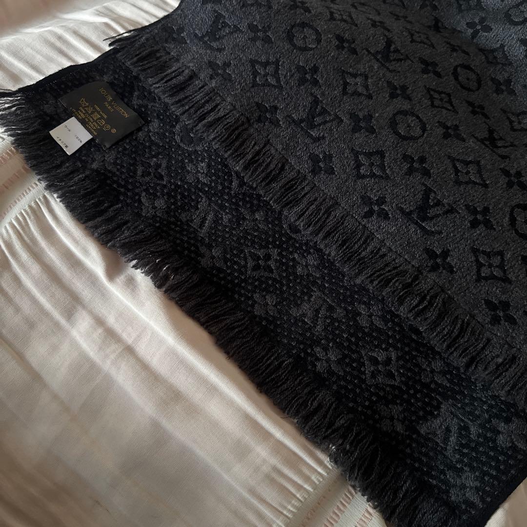 ルイヴィトン マフラー モノグラム クラシック アントラシット ダークグレー