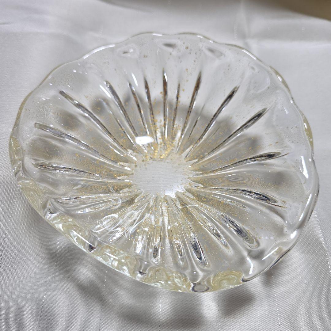 【希少】ムラーノグラス 金箔入り 灰皿