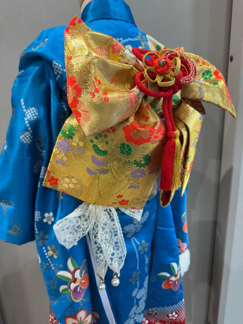 日本製　七五三　フルセット　ブルー　7歳着物