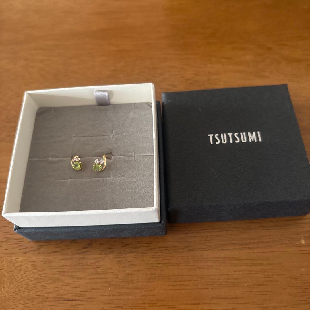 K18ペリドットピアス