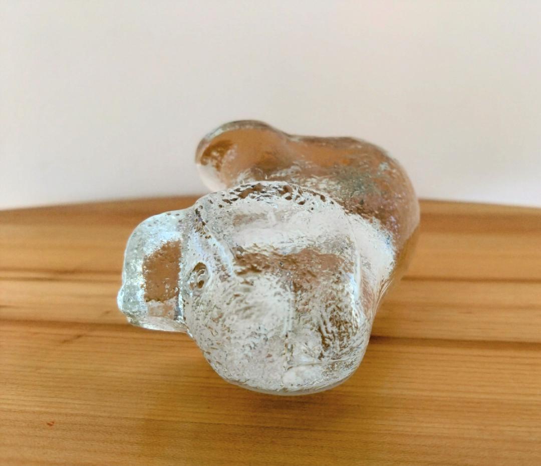 希少　Lisa Larson リサラーソン ガラスオブジェ　犬