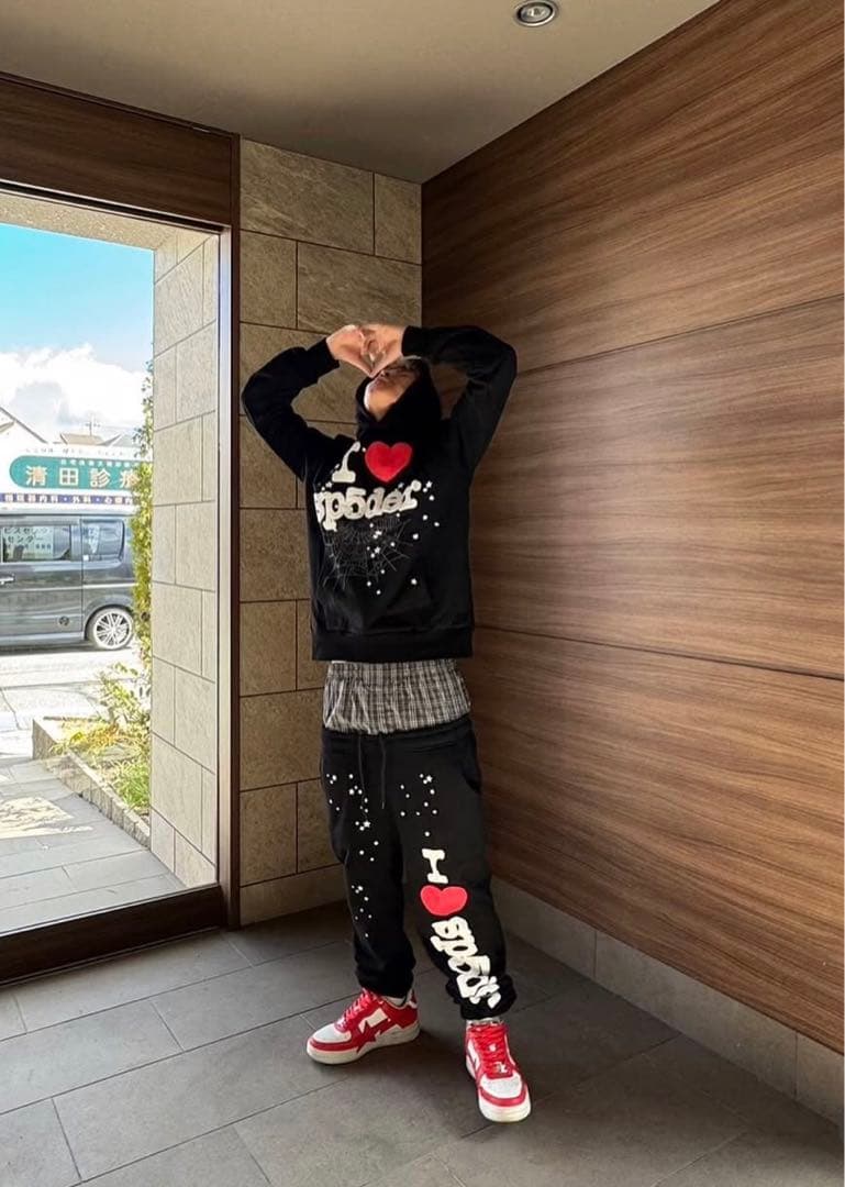 Sp5der I Love sp5derパーカー