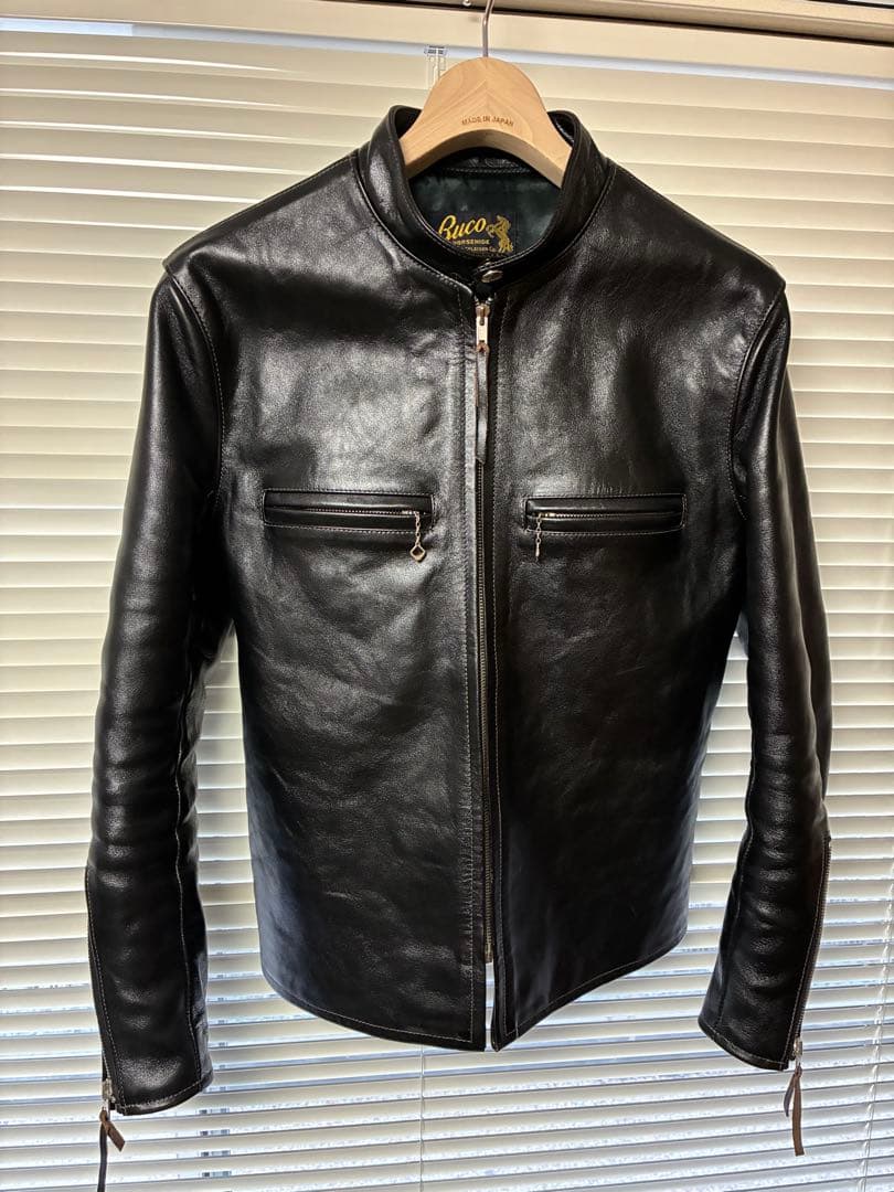 BUCO J-100 シングルライダースジャケット（ホースハイド・茶芯）