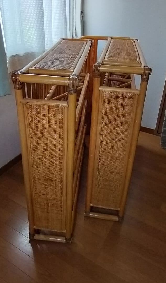 MAXさま専用 藤(ラタン)のベッド 直接引き渡し限定　2台セット
