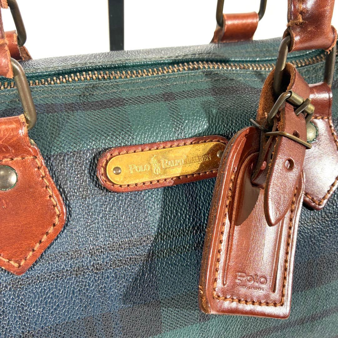 美品★ POLO RALPH LAUREN ミニボストン ブラックウォッチ