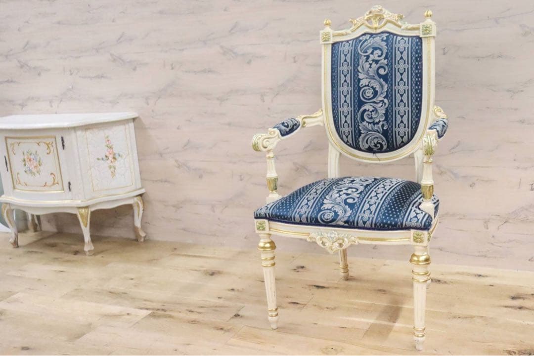 GMGN490F○西洋 アンティーク サロンチェア アームチェア 椅子 クラシッ