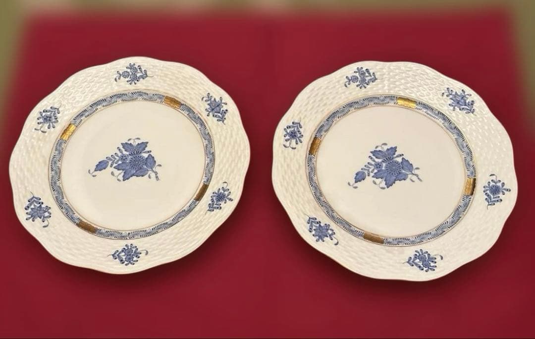 ヘレンド ブルー　ケーキ皿 2枚セット