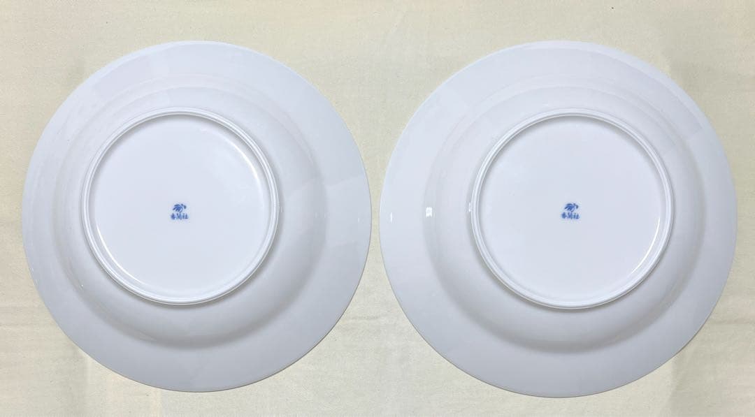 有田焼　香蘭社　三色蘭　パスタ皿＆スプーン＆フォーク　ペアセット　レア物　希少品