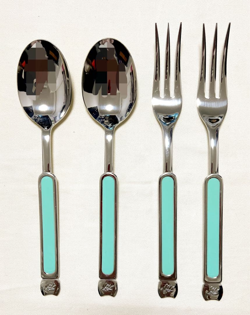 有田焼　香蘭社　三色蘭　パスタ皿＆スプーン＆フォーク　ペアセット　レア物　希少品