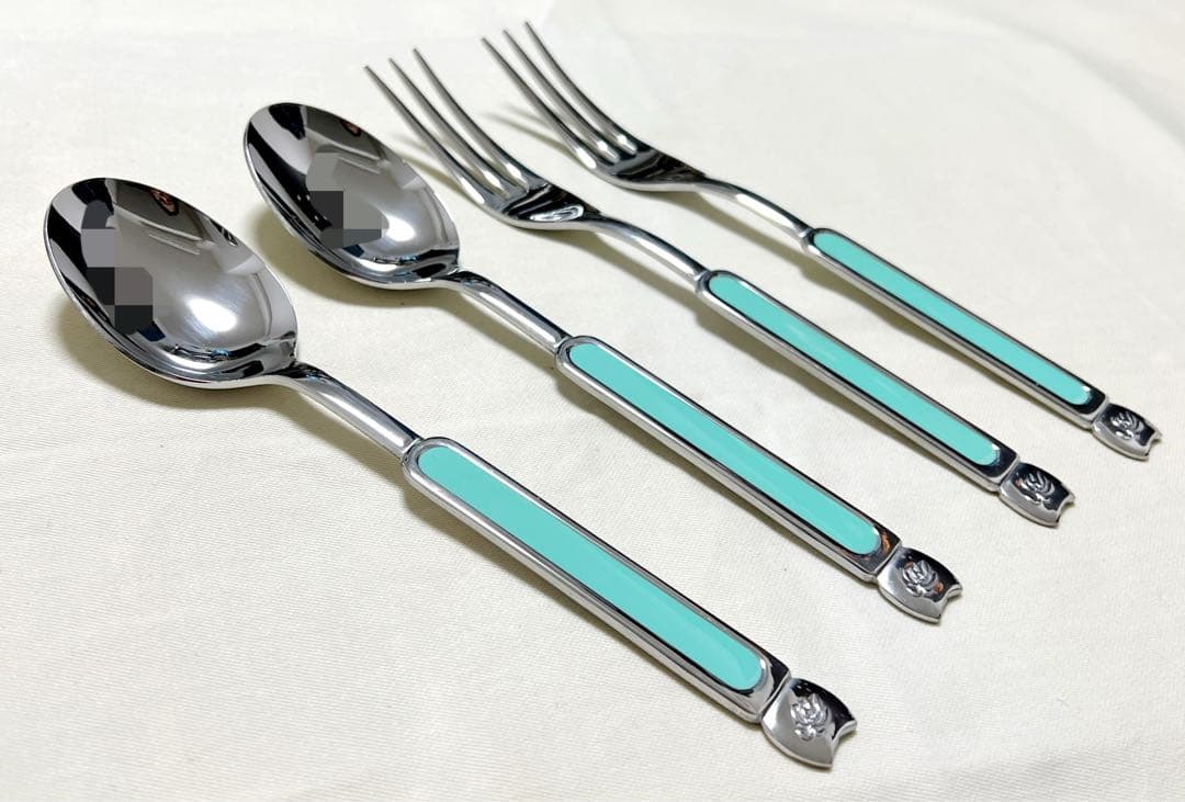 有田焼　香蘭社　三色蘭　パスタ皿＆スプーン＆フォーク　ペアセット　レア物　希少品