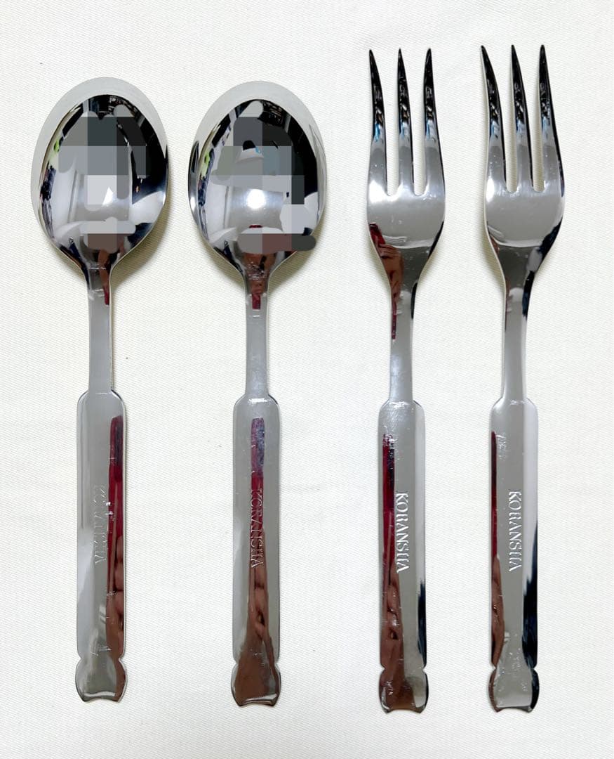 有田焼　香蘭社　三色蘭　パスタ皿＆スプーン＆フォーク　ペアセット　レア物　希少品