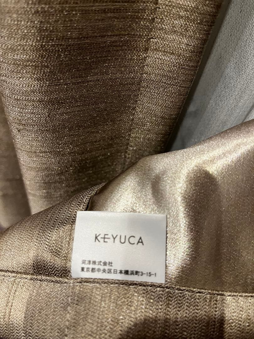 KEYUCA 196×194センチ ケユカ カーテンブラウン　タッセル付