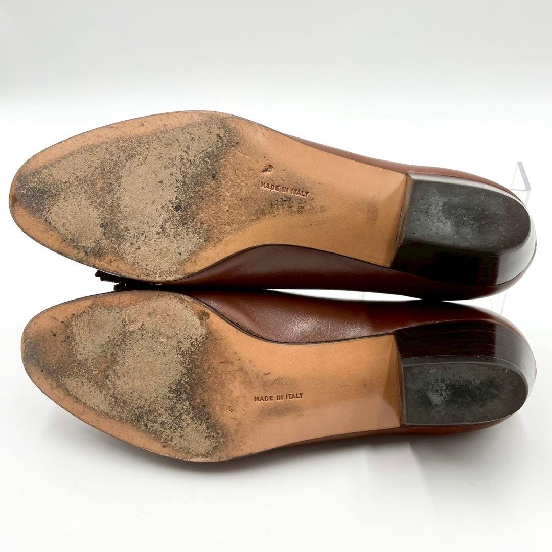 フェラガモ パンプス ヴァラリボン SEMPIONE 5C ブラウン Y1298