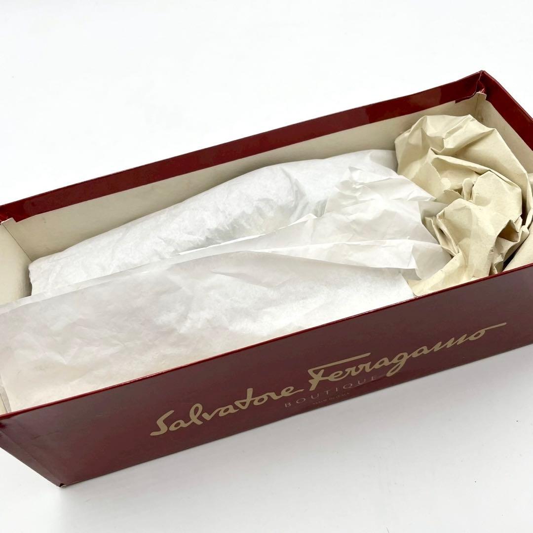 フェラガモ パンプス ヴァラリボン SEMPIONE 5C ブラウン Y1298