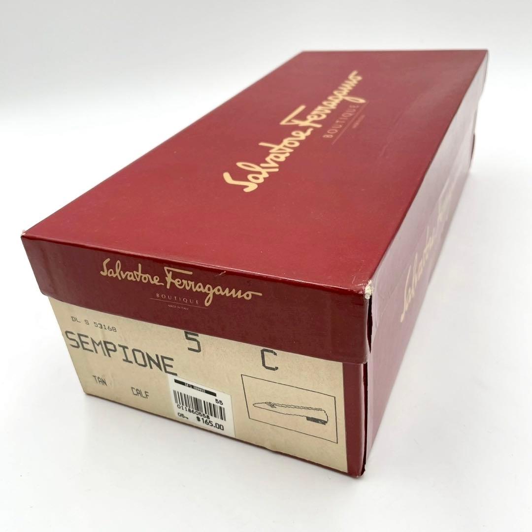 フェラガモ パンプス ヴァラリボン SEMPIONE 5C ブラウン Y1298