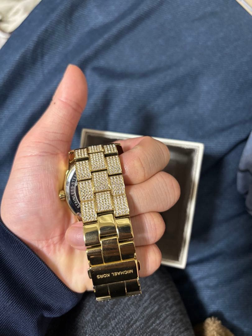 MICHAEL KORS ゴールド ストーン装飾 時計