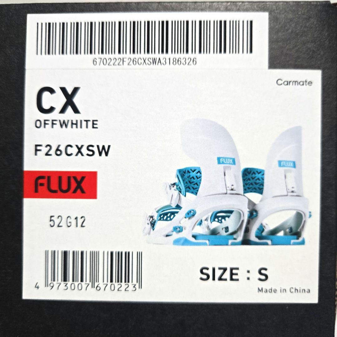 25-26 FLUX CX WHITE フラックス　スノーボード　ビンディング
