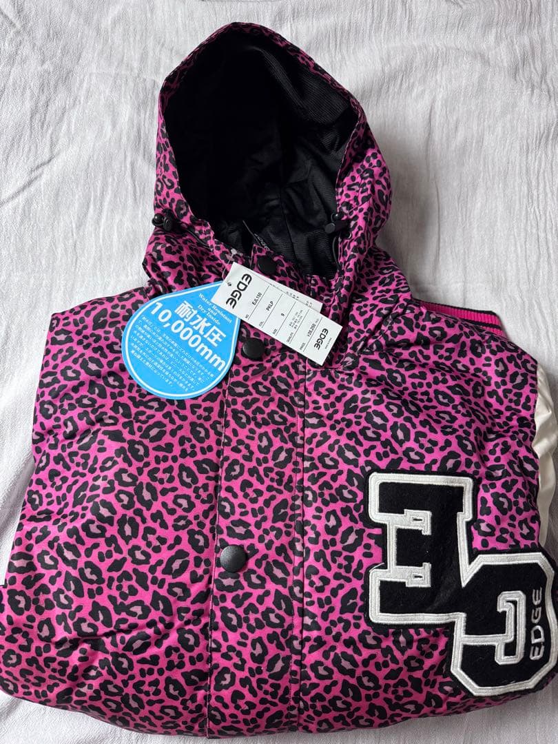 【未使用】EDGE ピンクヒョウ柄 スキーウェア サイズ9