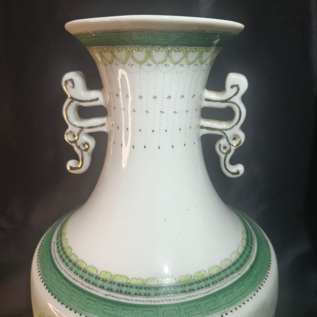 中国花瓶 手描き山水風景図 建窯 作家物 古美術 時代物 蒐集家放出美品 骨董