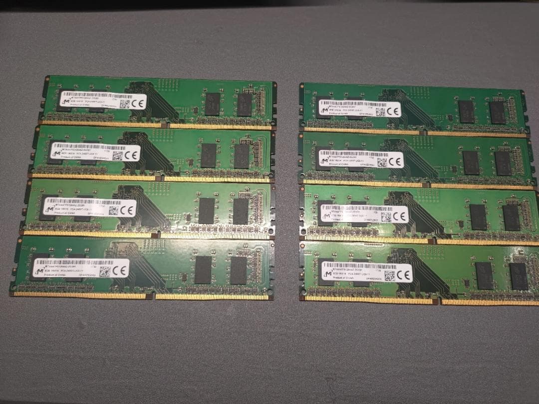 m*o様 Micron DDR4 4GB メモリ 8枚セット (計32GB)