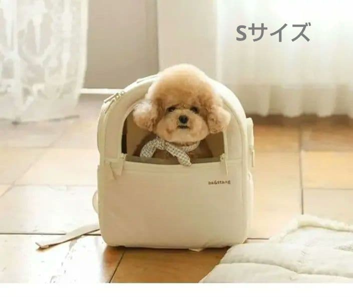 ba&ttang　バエンタン リュックキャリー　アイボリー　S　中古品