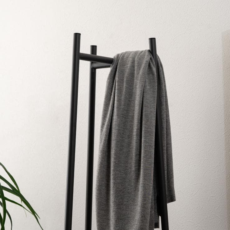 ミニマル ハンガーラック 棚付き コートハンガー 収納 洋服かけ コート掛け