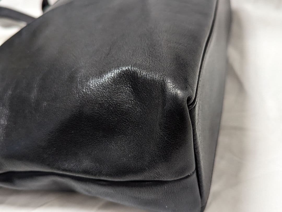 石見銀山 群言堂 トートバック　本革　レザー　黒 A4