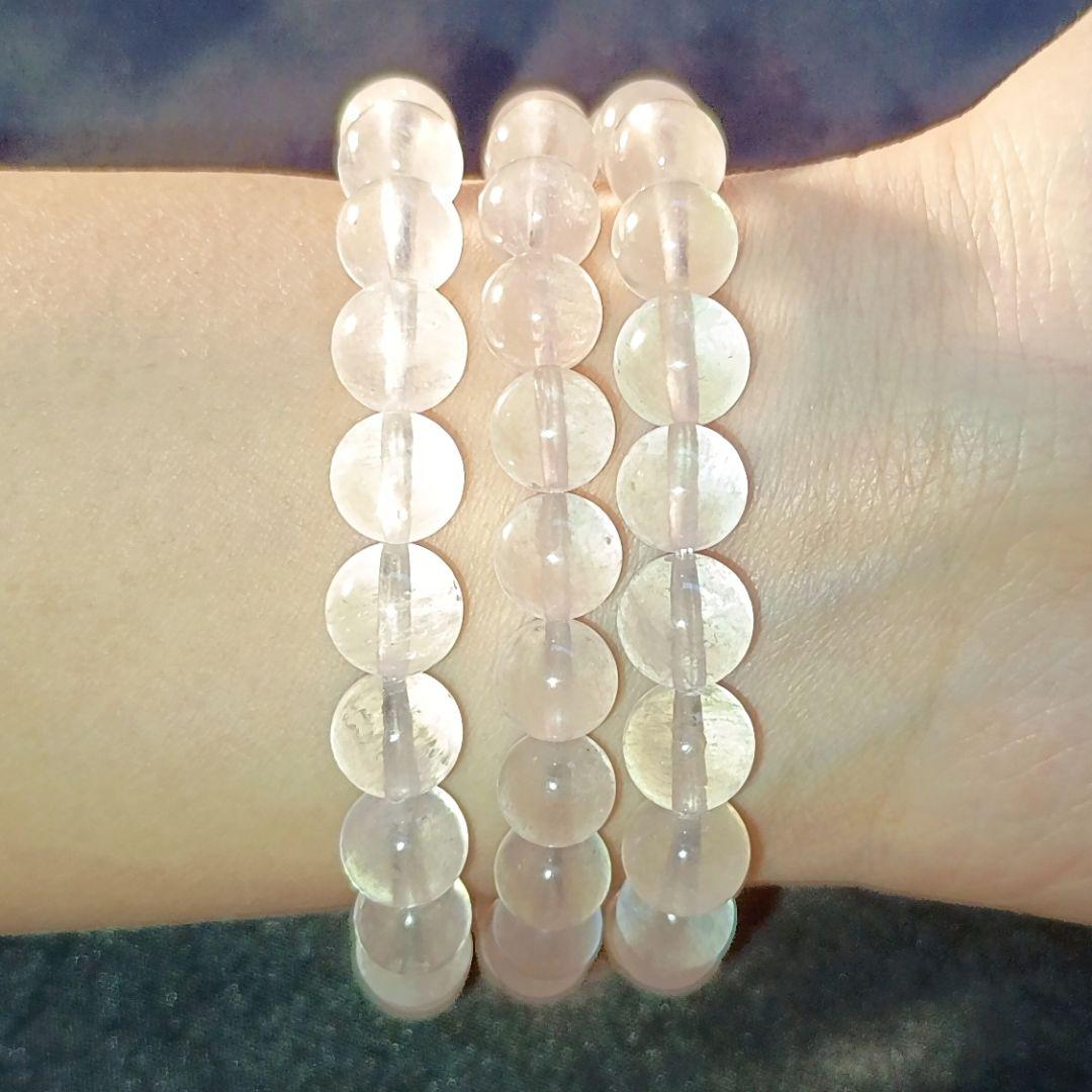 【翌日発送可】高品質 ピンク モルガナイト 8ミリ 内径17 ブレスレット