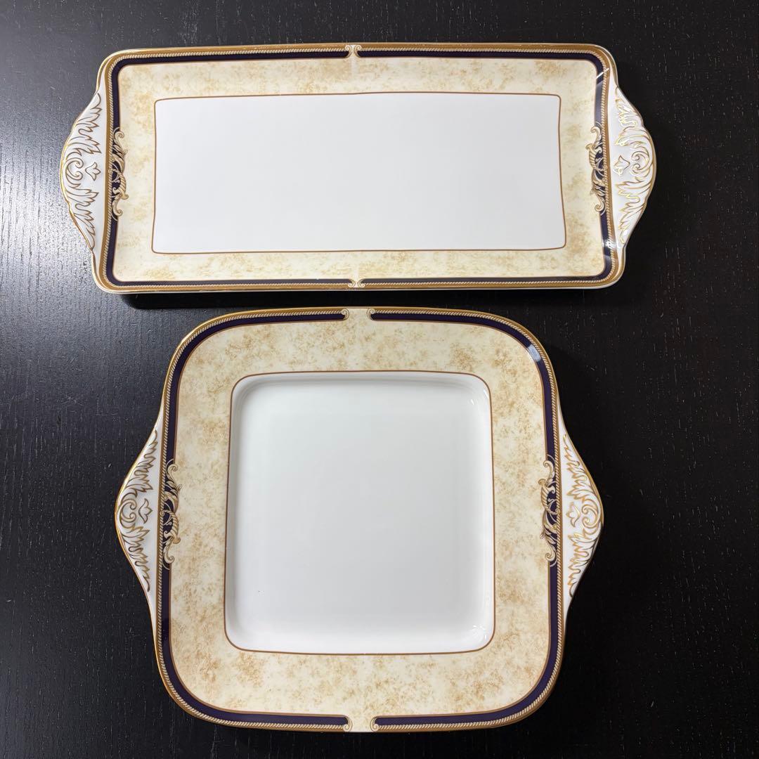 ウェッジウッド　コーヌコピア　ブレッド＆バタープレート　長皿　トレイ　２枚セット