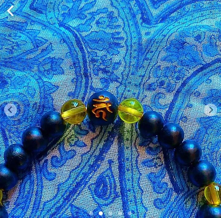 金運爆上げ　京都　天竜寺　最高級　シトリン＋本黒檀パワーブレスレット