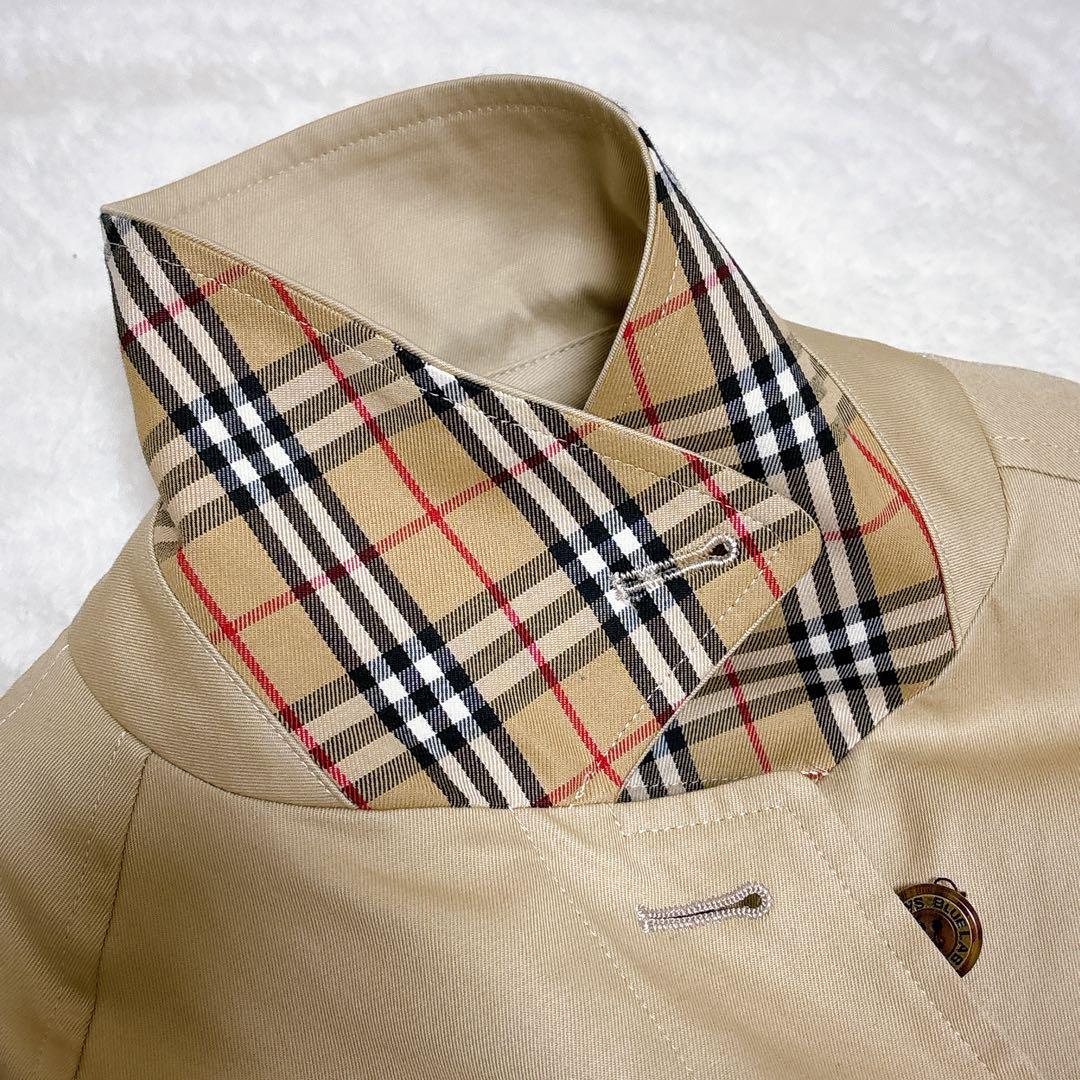 バーバリーブルーレーベル ステンカラーコート ノバチェック ライナー付　L