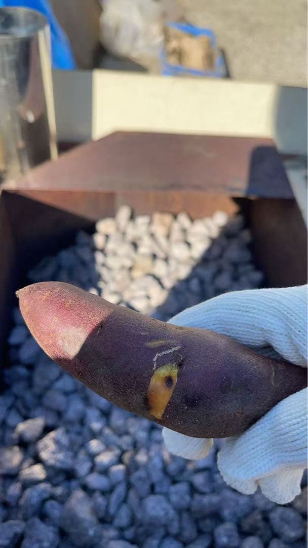 ガス式焼き芋機 石付き プロバン業務用千葉県　八街市直接引き取り