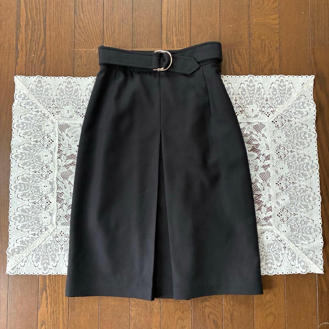 エルメス　プリーツウールスカート