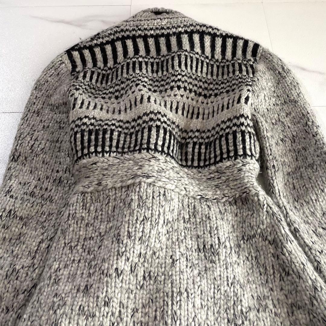 入手困難✨ エルマンノシェルビーノ ニットコート ベルト アルパカ素材 グレー