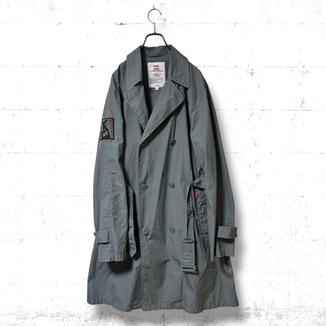 希少　SUPREME 16SS ロング　ミリタリー　トレンチコート　ベルト　XL