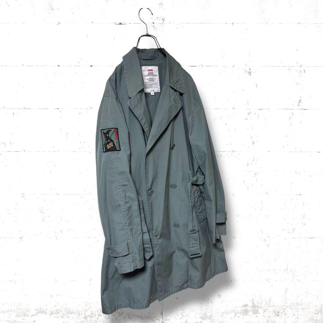 希少　SUPREME 16SS ロング　ミリタリー　トレンチコート　ベルト　XL