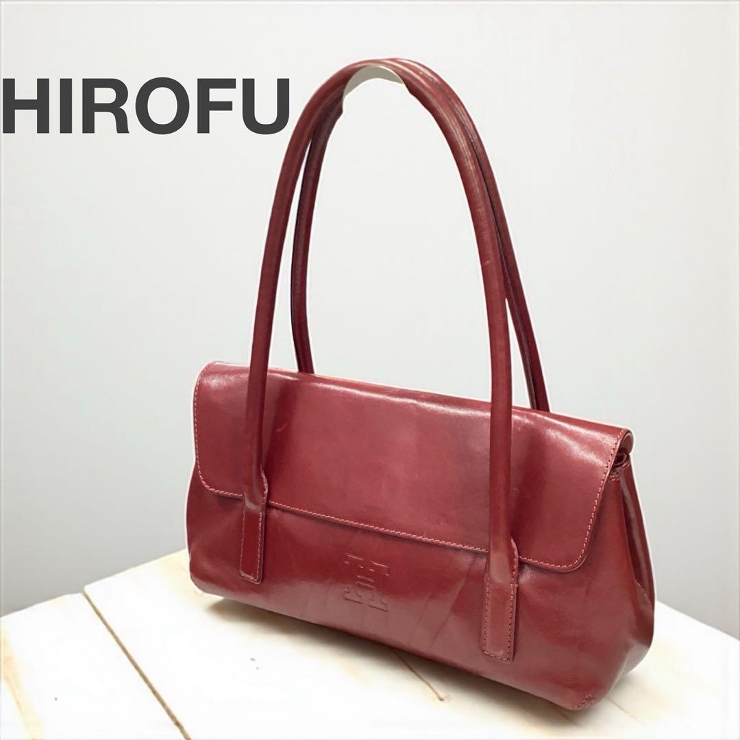 【HIROFU】レッド★レザーバッグ★保存袋【ヒロフ】