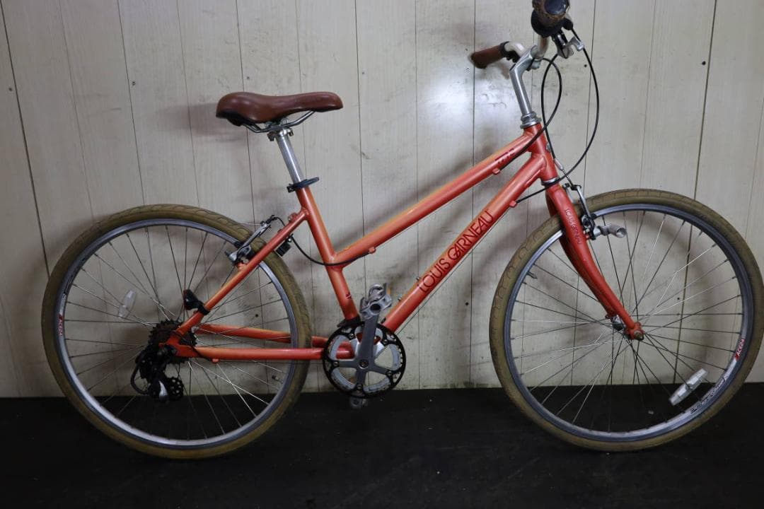 オレンジ クロスバイク アルミフレーム