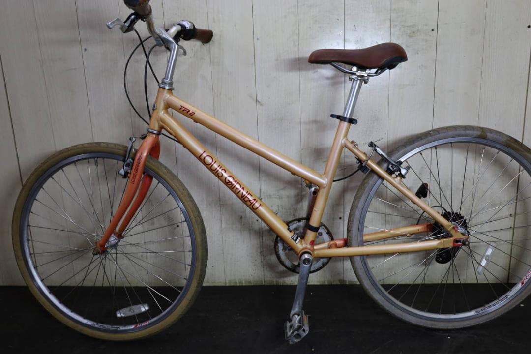 オレンジ クロスバイク アルミフレーム