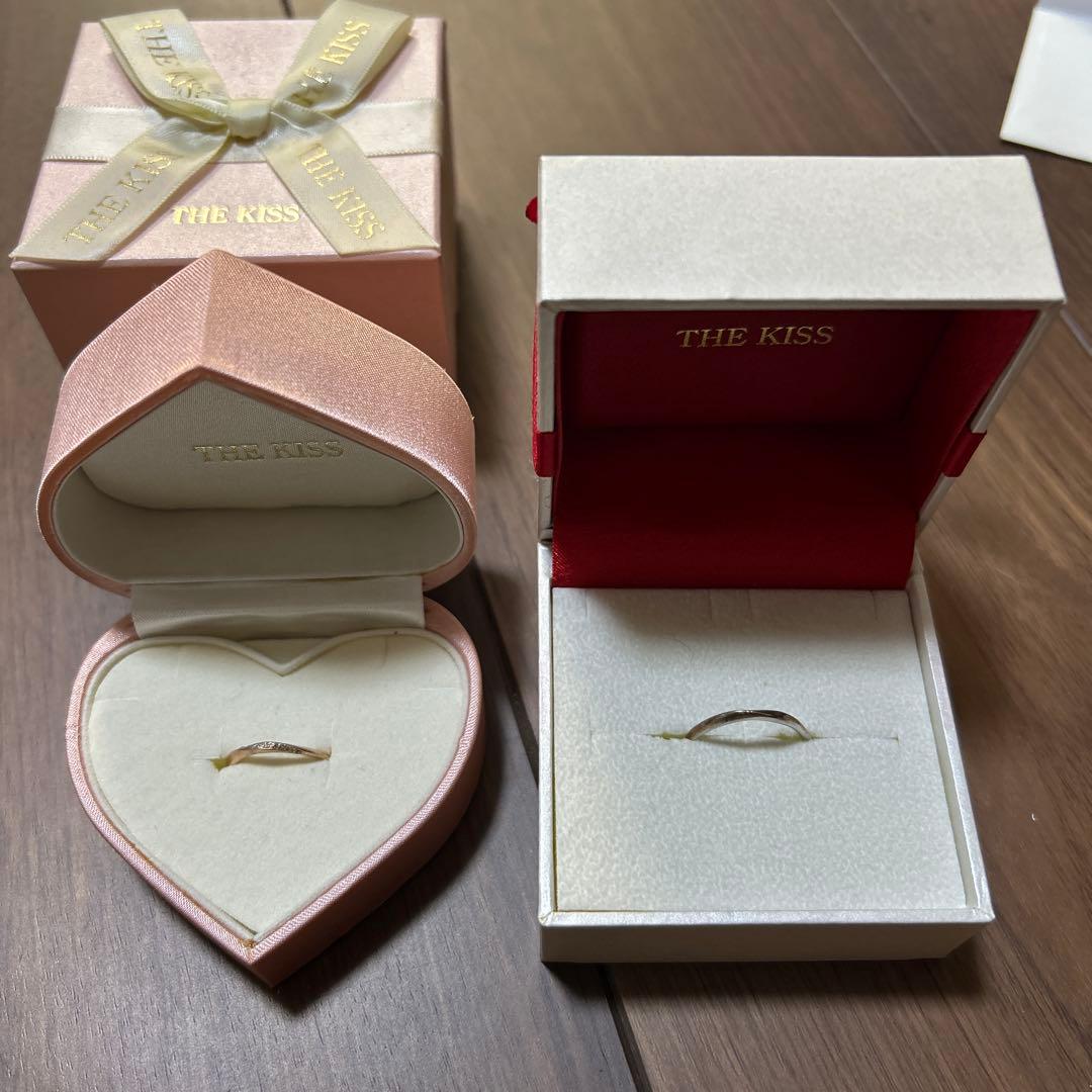 THE KISS ダイヤモンド0.03ct 指輪 ケース付き ハート型 箱あり