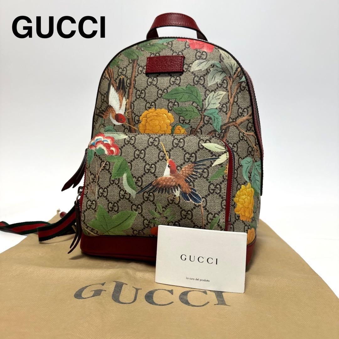 u24【極美品】グッチ　ティアン　GGスプリーム　　リュック　バックパック.