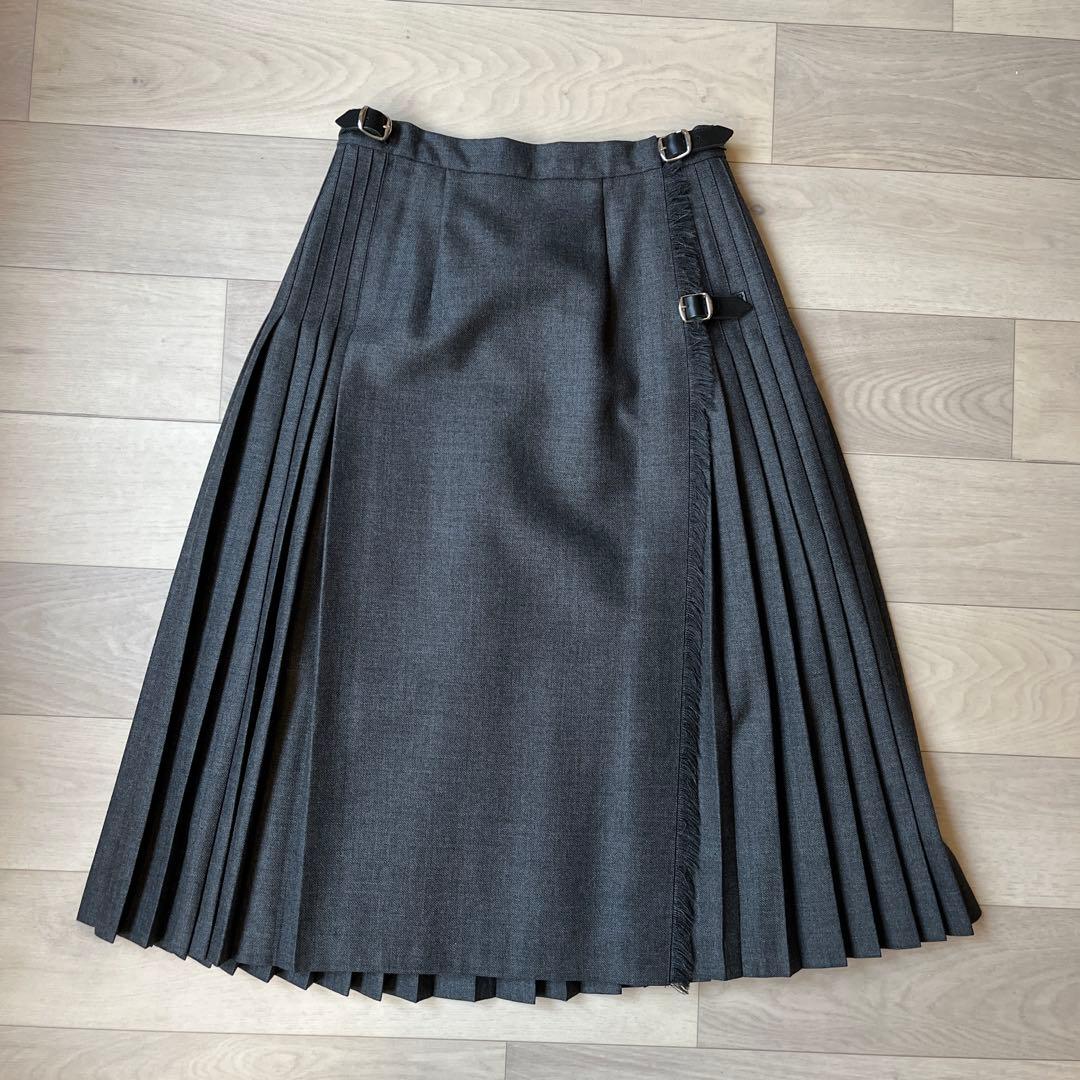 O'NEIL of DUBLIN グレー プリーツスカート GB 8