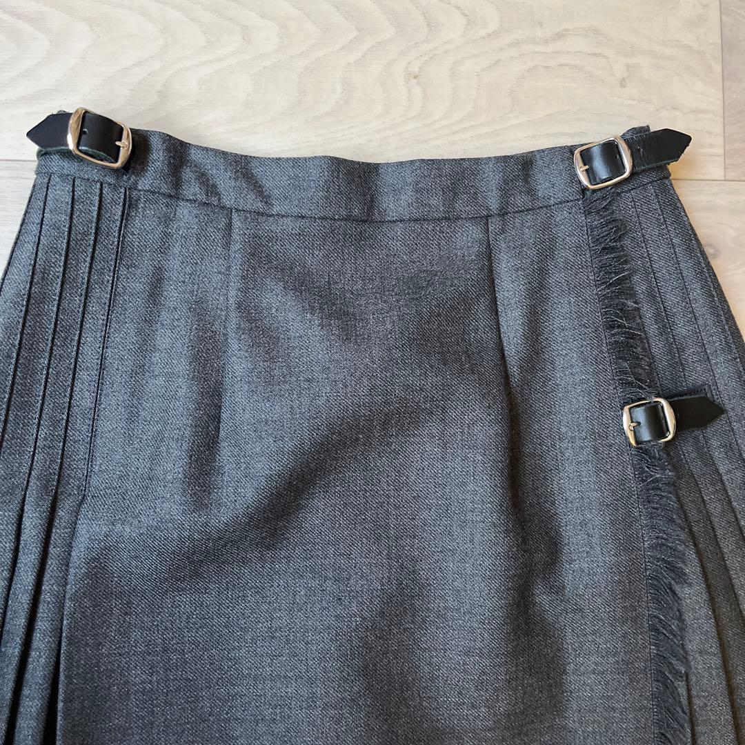 O'NEIL of DUBLIN グレー プリーツスカート GB 8