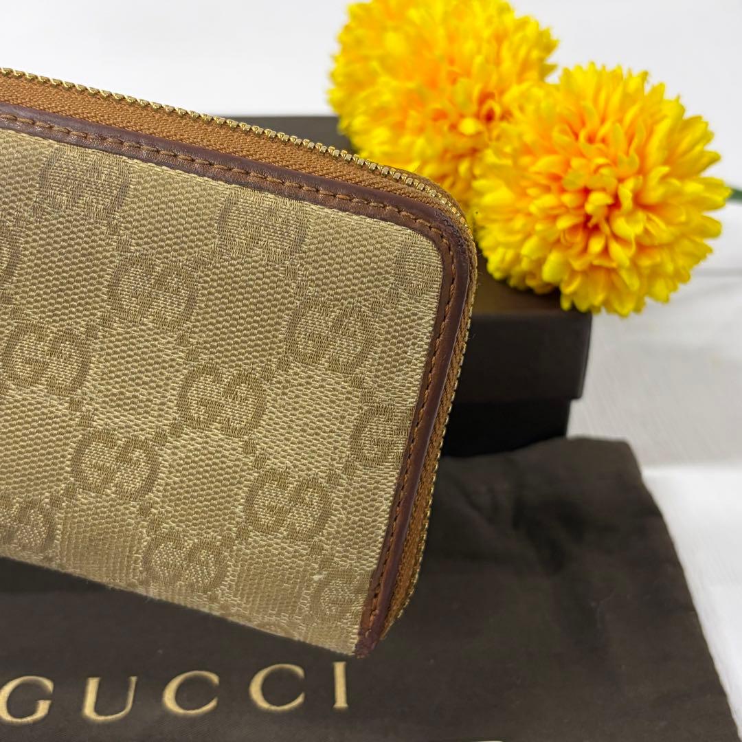 新品同様‼️ グッチ　GUCCI 財布　長財布　GGキャンバス L字ファスナー