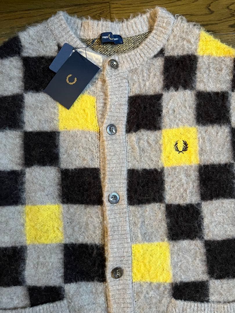 フレッドペリー ジャーナルスタンダード別注　カーディガン　チェッカーフラッグ