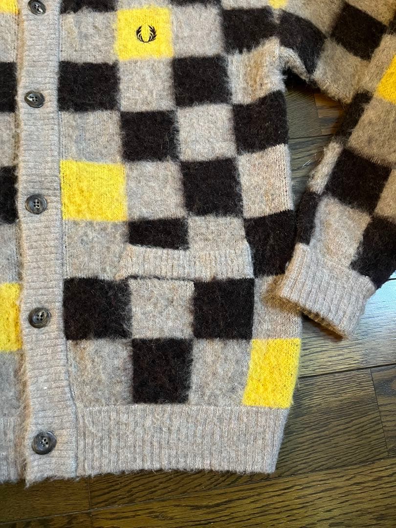 フレッドペリー ジャーナルスタンダード別注　カーディガン　チェッカーフラッグ