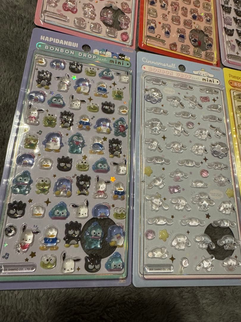 【確実正規品！！】大人気サンリオボンボンドロップシールmini 8セット